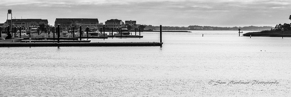 Late afternoon - view from Burton's Island pathway toward the Indian River Marina