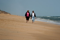 Kathy & Diane Walk along the Beach