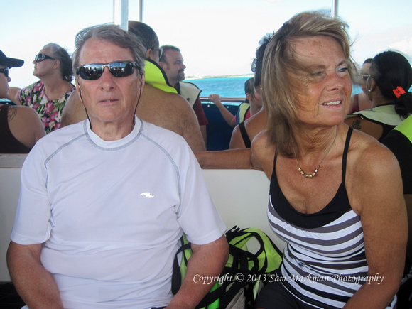 Boat ride to our snorkel & stingray adventure