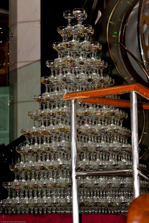 Glasses set for Champagne Waterfall