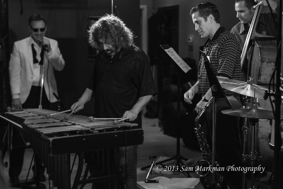 Tony Miceli is the master of the vibraphone! Eddie Sherman & Vince Lardear look on.