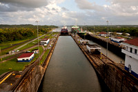 Panama Canal Transit on the Island Princess - Gatun Locks Looking East