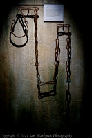 Iron coffle chains were attached to people's necks, ankles or wrists forcing them to move in line together.