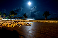 Moonlight over the Royal Haciendas looking toward the beach