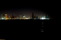 Panama City nighttime skyline on our Puerto Amador (Panama) Tour