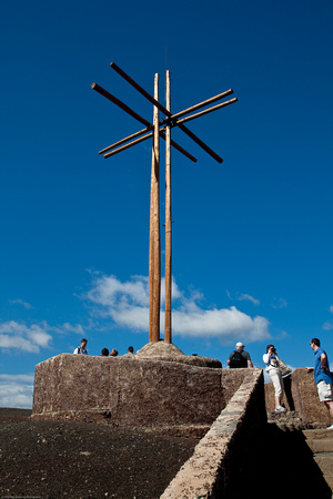 Cross at top of Masaya Volcano Overlook