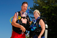 Kathy and Brian go scuba diving at Tunnels Beach