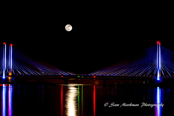 Moon Rise over the Indian River Bridge