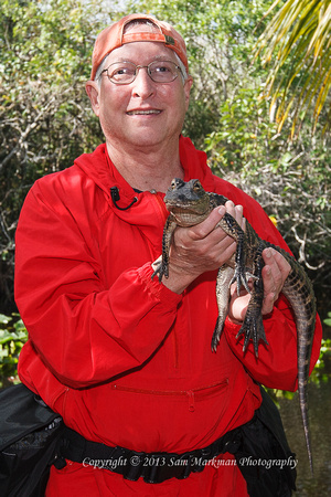 Holding Baby Alligator