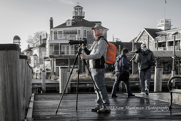 George Evancho looks for a photo opportunity along the Lewes-Rehoboth Canal