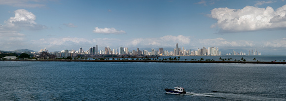 Panama Canal Transit on the Island Princess - Panama City Skyline
