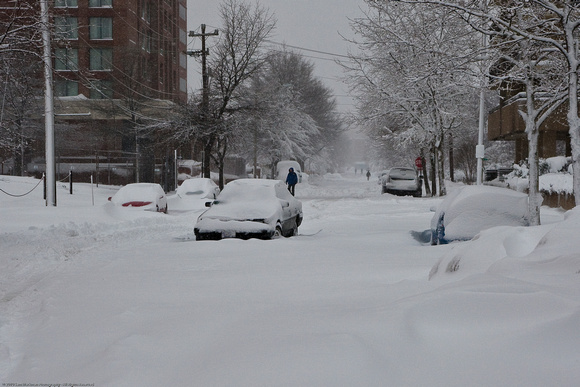 Stuck and abandoned car on North Pitt Street