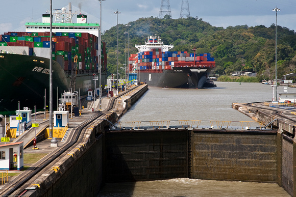 Panama Canal Transit on the Island Princess - Pedro Miguel Lock