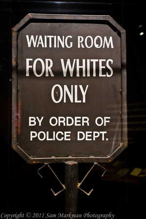Whites only railroad sign from the 1930's