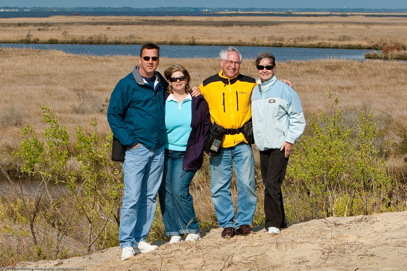 Brian Pickerall, Kathy Miller, Sam Markman, Diane Markman - Corolla area w/Currituck Sound in background