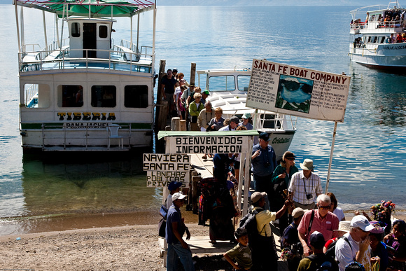 The Street Vendors miss no Opportunity to Sell us something as we disembark in Panajachel, Lake Atitlan!!