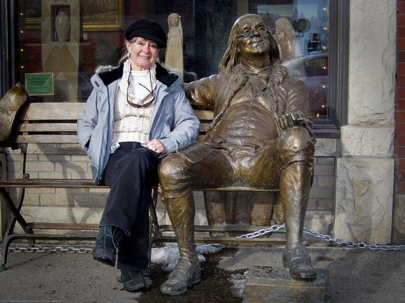 Diane and Ben Franklin Relax in Downtown Steamboat Springs, CO