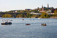 Rowers and others enjoying the beautiful day