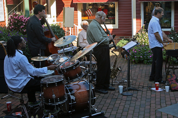 Joe Baione Sextet Playing in Courtyard off Baltimore Avenue