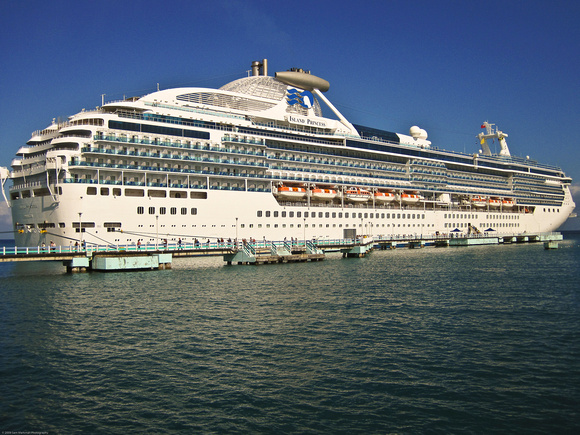 Island Princess docked in Ocho Rios Bay, Jamaica