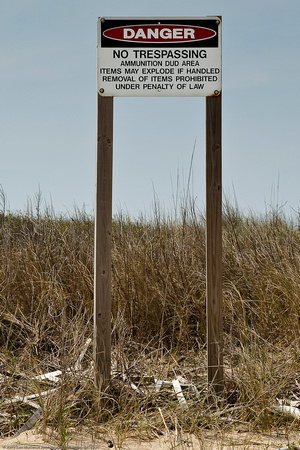 Unexploded Ordinance - that's reassuring on the beach!