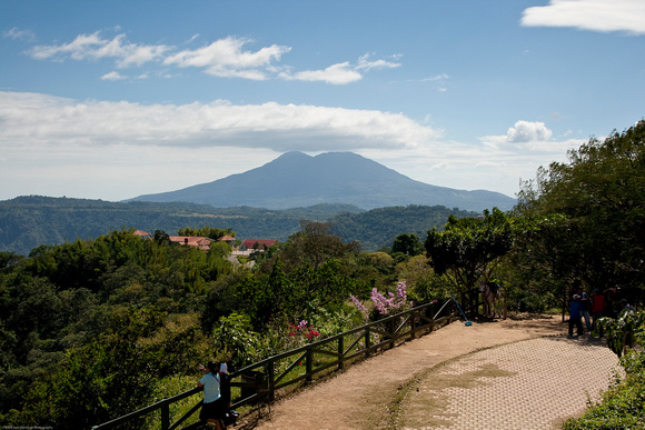 Volcano in the distance viewed from Mirador Catarina