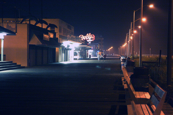 Second Night Images of a Quiet Rehoboth Boardwalk & Downtown