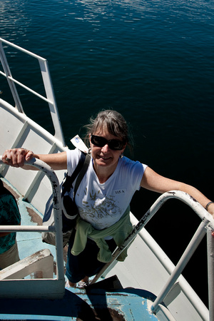 Diane Disembarks for Lunch in Panajachel, Lake Atitlan